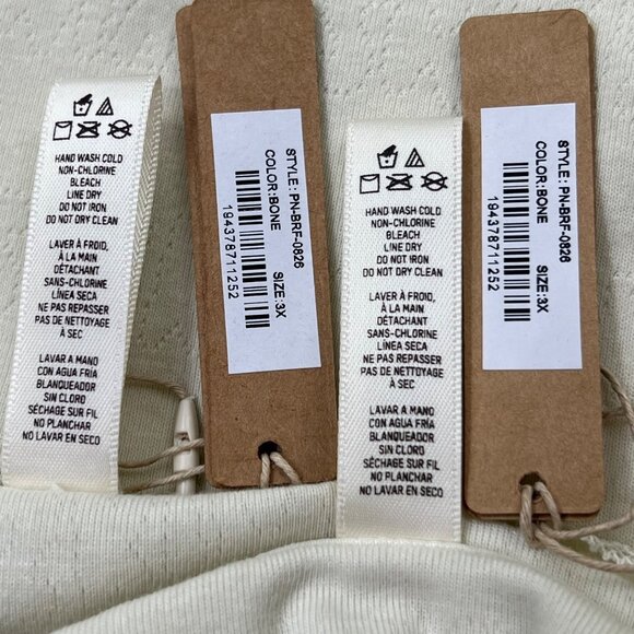 SKIMS Lace Pointelle Cheeky Brief Lot of 2 Bone Womens 3X - Picture 8 of 10